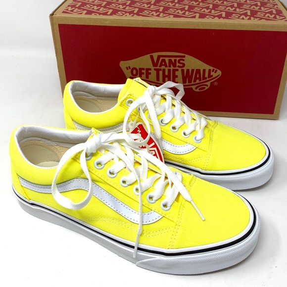VANS 🔥SALE🔥 Old Skool Canvas Neon Lemon Tonic Shoes Women’s 7 Size VN0A4U3BWT7 - Picture 7 of 11